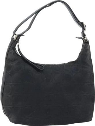 Ferragamo Pre-owned Nylon Schoudertas - Dames - Vintage Schoudertas - Zwart - ONE Size - Nylon - Vintage