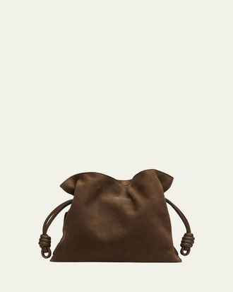 Loewe Flamenco Clutch Bag in Nubuck Leather