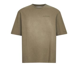 Golden Goose T-Shirts, male, Beige, Size: S T-shirt in cotton jersey with embroidered logo