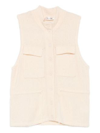 Aya Muse Button Vest With Tie Clothing