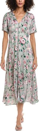 The Kooples Flowing Flowers Midi Dress