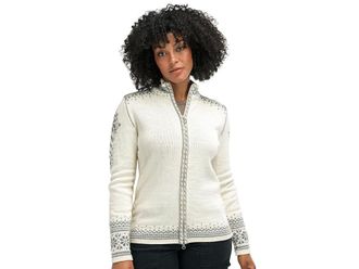 Dale of Norway 140th Anniversary Feminine Jacket Womens Clothing Off-White/Smoke/Lightcharcoal : SM (Womens 4-6), Wool