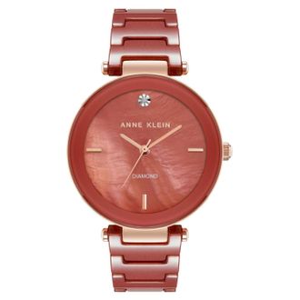Anne Klein Womens Ceramic Red Dial Watch