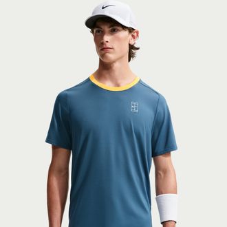 Nike Mens Court Advantage Dri-FIT Tennis Top in Blue | FZ6910-438
