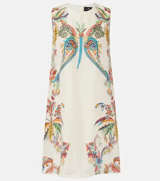 Etro Printed silk minidress