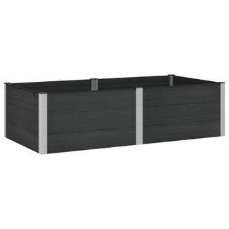 vidaXL Arriate Elevado Negro 200 X 100 X 54 Cm Vidaxl