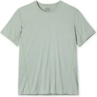 Stio | Mens Lucent Tee Shirt Short Sleeve, Size XX-Large in Sage Flats Heather