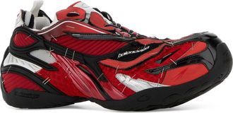 Balenciaga Mens Soleless Sneakers Red Polyurethane Polyester