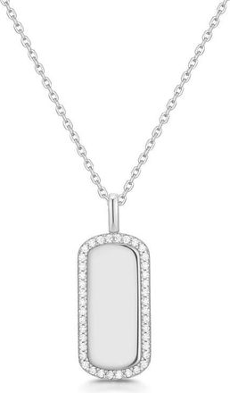 Ania Haie Sparkling Tag Pendant Necklace in Silver at Nordstrom