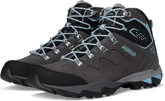 Asolo Acadia Mid Lth GTX Womens Climbing Shoes Graphite/Sky Blue : 10.5 B - Medium, Leather