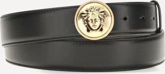 Versace Cintura in pelle con fibbia Medusa Man 100