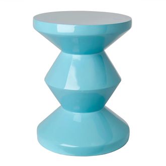 Pols Potten Zig Zag Hocker, hellblau