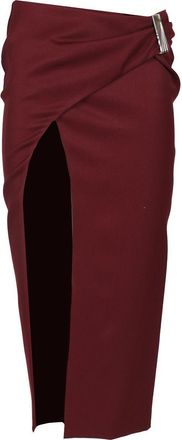 The Attico Wool Gabardine Midi Skirt