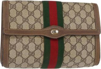 Gucci Pre-owned Clutches, female, Beige, Size: ONE SIZE Pre-owned Plastic Clutch