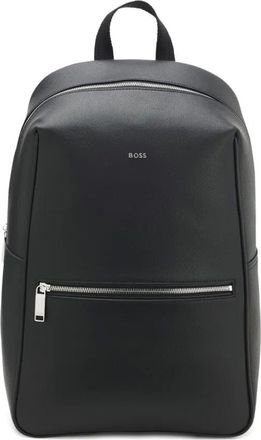 BOSS zip-closure backpack - men - Artificial Leather - OS - Black
