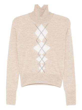 Ermanno Scervino diamond-pattern turtleneck top - Neutrals