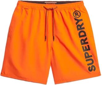 Superdry Uomo, Costumi da bagno, Arancione, XL, new
