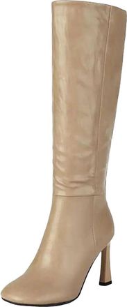 Generic Womens Sexy Party Knee High Boots Round Toe High Stiletto Heel With Platform And A Convenient Side Zipper