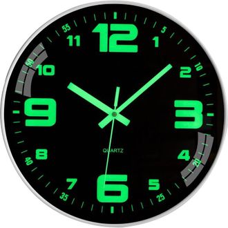 OEM Reloj De Pared Iluminado Sin Tictac Silencioso - 30 Cm - Cuarzo Moderno - Reloj De Pared Grande Que Funciona Con Pilas - F&aacute;cil De Leer - Para
