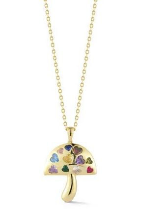 Sphera Milano Mushroom Pendant Necklace in Gold at Nordstrom Rack