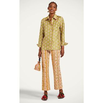 La DoubleJ Boy Shirt With Piping in Ambrosia Green at Nordstrom, Size 44
