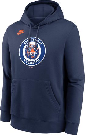 Nike Detroit Tigers Cooperstown Logo Club Nike Mens MLB Pullover Hoodie in Blue | NKDK44BD61-9N3