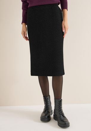 Cecil Midirock CECIL, Damen, Gr. L (42), schwarz, Web, Obermaterial: 70% Polyester, 23% Viskose, 4% metallisierte Fasern, 3% Elasthan. Futter: 100% Polyeste