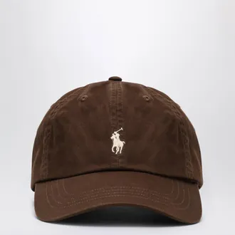 Polo Ralph Lauren Cappello da baseball marrone con logo