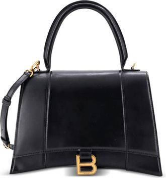 Balenciaga Hourglass Top Handle Bag Leather Medium satchel - Zwart