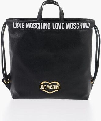 Moschino LOVE Faux Leather Handbag with Printed Logo size Unica