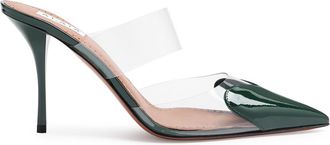 Alaia Coeur 90 Patent Leather Mules - Green - 39 (IT39 / UK6)