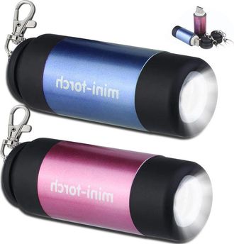OEM Mini Linterna Led De 2 Piezas, Linterna Llavero, Linterna Led Recargable Por Usb Para Ni&ntilde;os, Linternas Infantiles, Para Acampar, Escalar, Actividades 