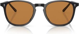 Oliver Peoples 50mm Finley 1993 Sun Phantos Sunglasses in Black /Cognac at Nordstrom