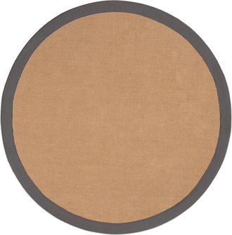 Carpetfine Sisalteppich »Sisal« rund 5 mm Höhe mit farbiger Bordüre, Anti-Rutsch Rückseite