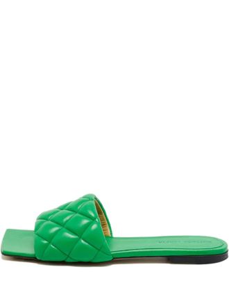 Bottega Veneta Lido padded leather sandals - Green