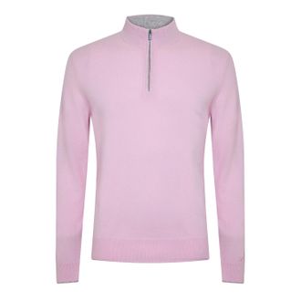 Callaway Heren Sweater Top met Ritssluiting (Roze)