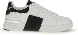 Philipp Plein Mens Bos Taurus Athletic Sneakers In White