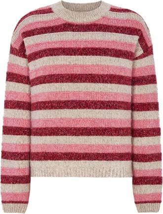 Lollys Laundry Ronde hals gebreide kleding - Dames - Ronde hals truien - Roze - XL - Truien & Vesten