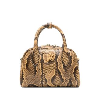 Amiri Micro MA Snake-effect Logo-plaque Mini Bag