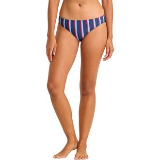 Tommy Bahama Deep Sea Stripe Hipster Bikini Bottoms in Mare Navy at Nordstrom, Size X-Large