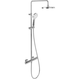 Villeroy & Boch Villeroy&boch - Duchas Universales Columna De Ducha De Tres Chorros, Teleducha De 110 Mm, Con Mezclador Termost&aacute;tico, Cromo