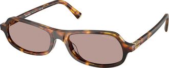 Miu Miu MUB10SU 14L20I Womens Sunglasses Tortoiseshell Size 55