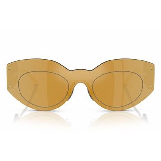 Versace Brown Mirror Gold Shield Ladies Sunglasses VE2276 10027P 144