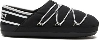 Moon Boot Slippers con decorazione - Nero