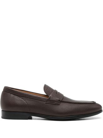Tod's Grained Leather Penny Loafers Shoes