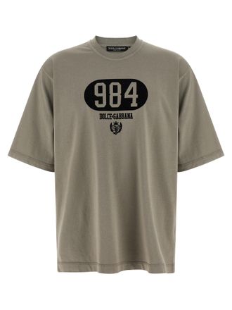 Dolce & Gabbana Mens Flocked Print T-Shirt