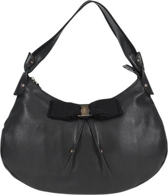 Ferragamo Vala Shoulder Bag Leather Leather Shoulder Bag Bag (Pre-Owned)