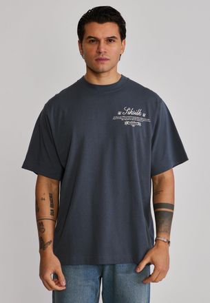 Siksilk Mens Grey Graphic T-Shirt XXL