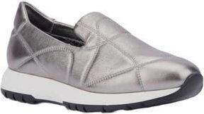 Aquatalia Katya Quilted Weatherproof Slip-On Sneaker in Silver at Nordstrom Rack, Size 10.5
