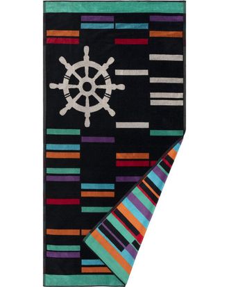 Superior Retro Spin Wheel Oversized Absorbent Lightweight Beach Cotton Towel